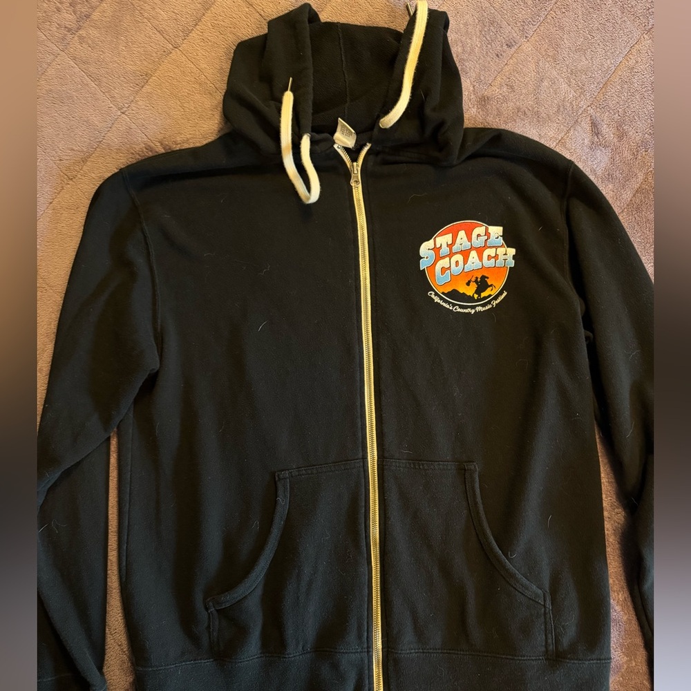Black Stagecoach Zip-Up Hoodie